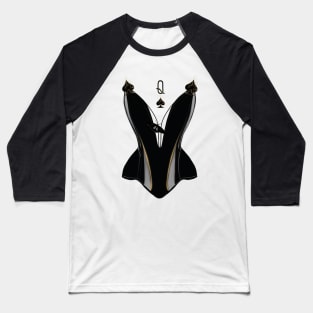 Queen of Spades corset (white) Baseball T-Shirt